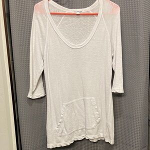 2 M Standard James Perse white scoop neck tunic top